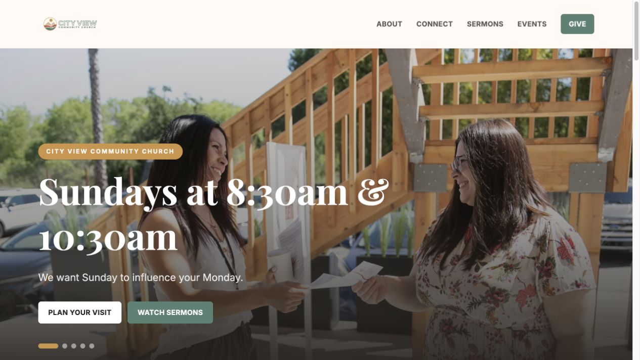 City View Community Church website hero